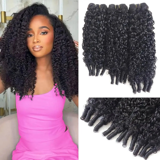 Burmese Curly Hair -  Extension Raw Hair Bundles And Wig