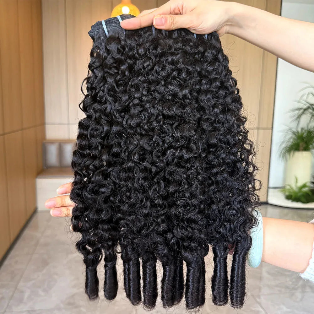 Burmese Curly Hair -  Extension Raw Hair Bundles And Wig