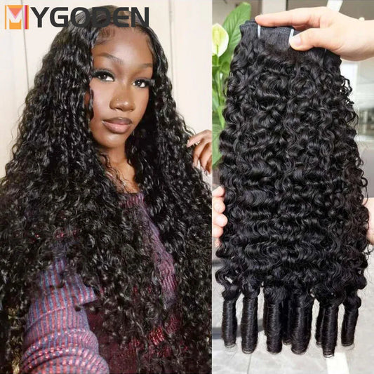 Burmese Curly Hair -  Extension Raw Hair Bundles And Wig