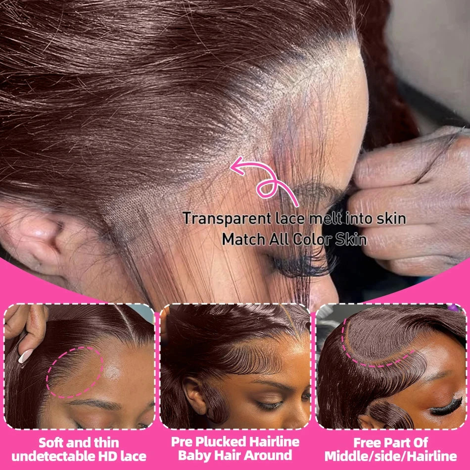Chocolate Brown Body Wave Wig