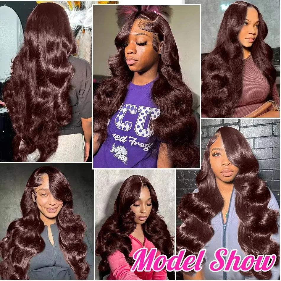 Chocolate Brown Body Wave Wig