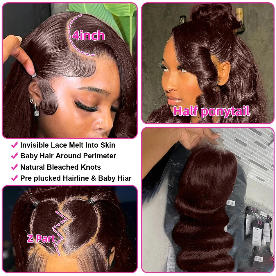 Chocolate Brown Body Wave Wig
