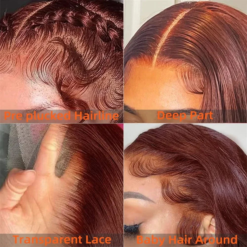 Reddish Brown Body Wave Wig