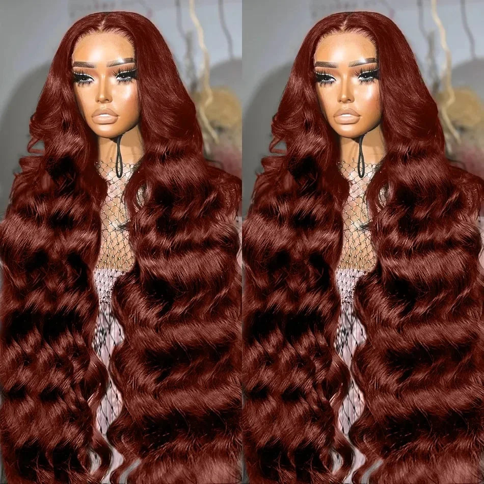 Reddish Brown Body Wave Wig