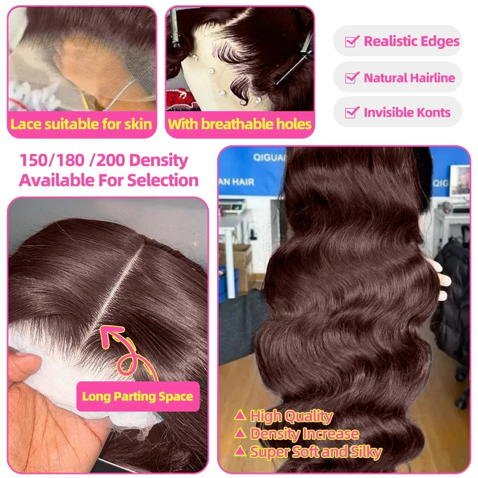 Chocolate Brown Body Wave Wig