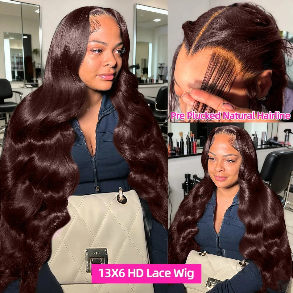 Chocolate Brown Body Wave Wig