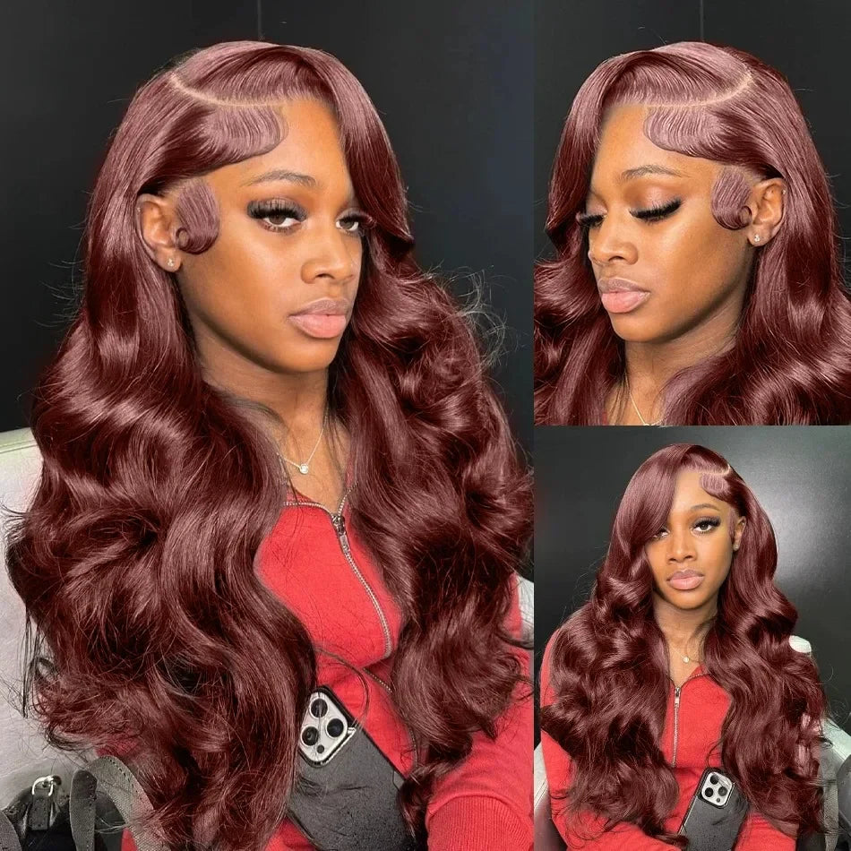 Reddish Brown Body Wave Wig