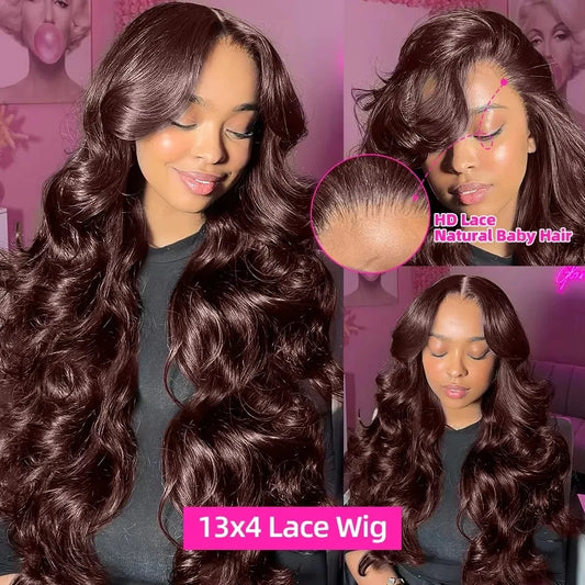 Chocolate Brown Body Wave Wig
